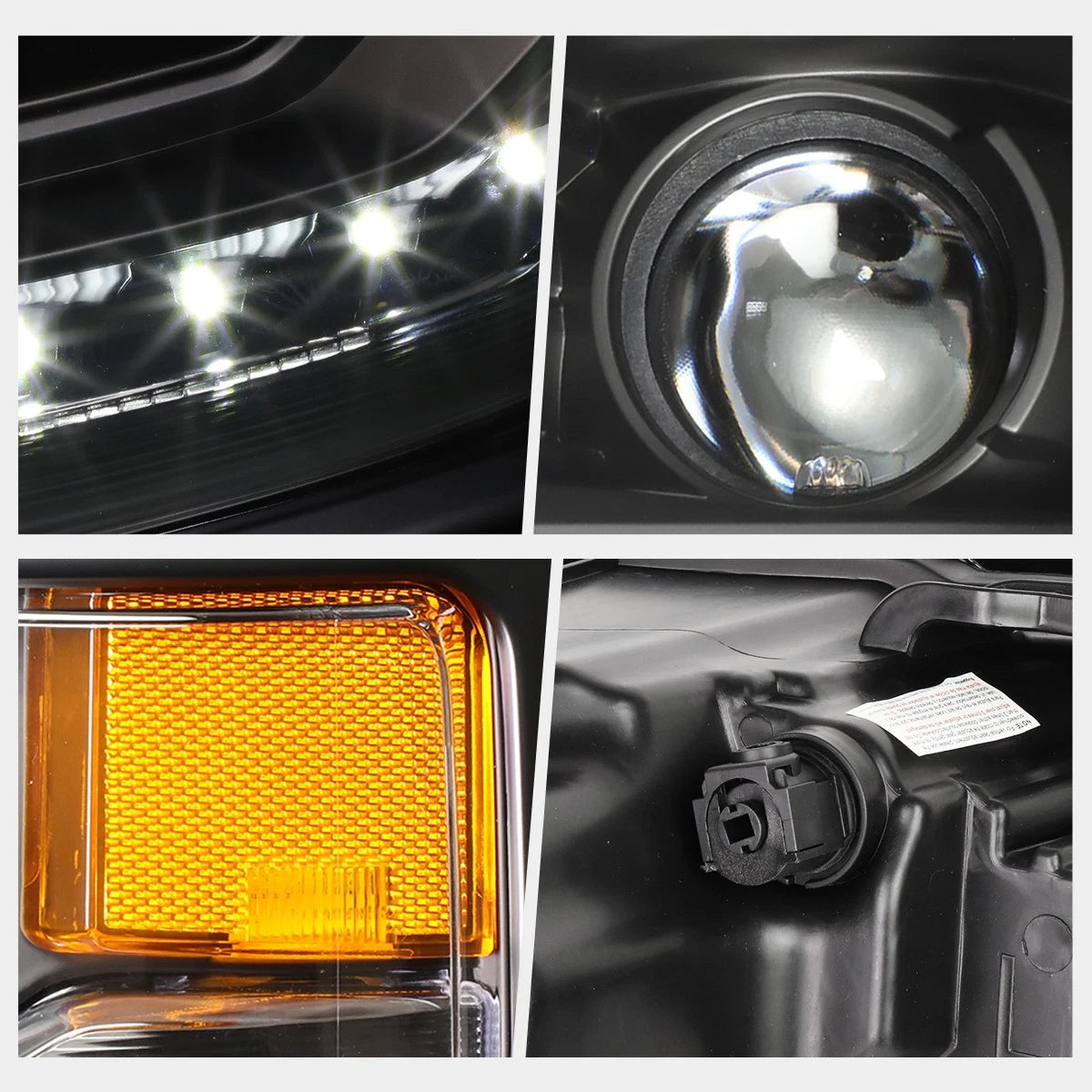 LED Strip Projector Headlight for Chevy Silverado 1500 (2016–2019)
