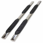 Polished 6in Oval Straight w/2 Pads Step Nerf Bar for 2009-19 Dodge Ram 1500 Ext