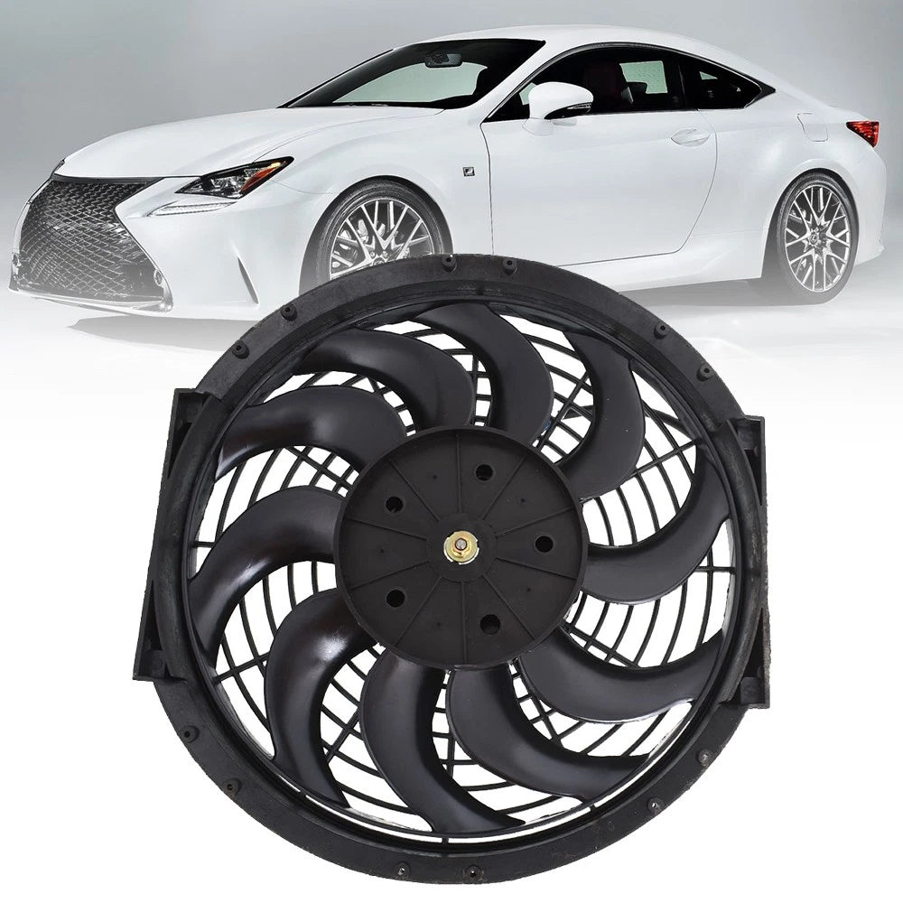 2X 12" Electric Radiator Cooling Fans Universal Mount Kit
