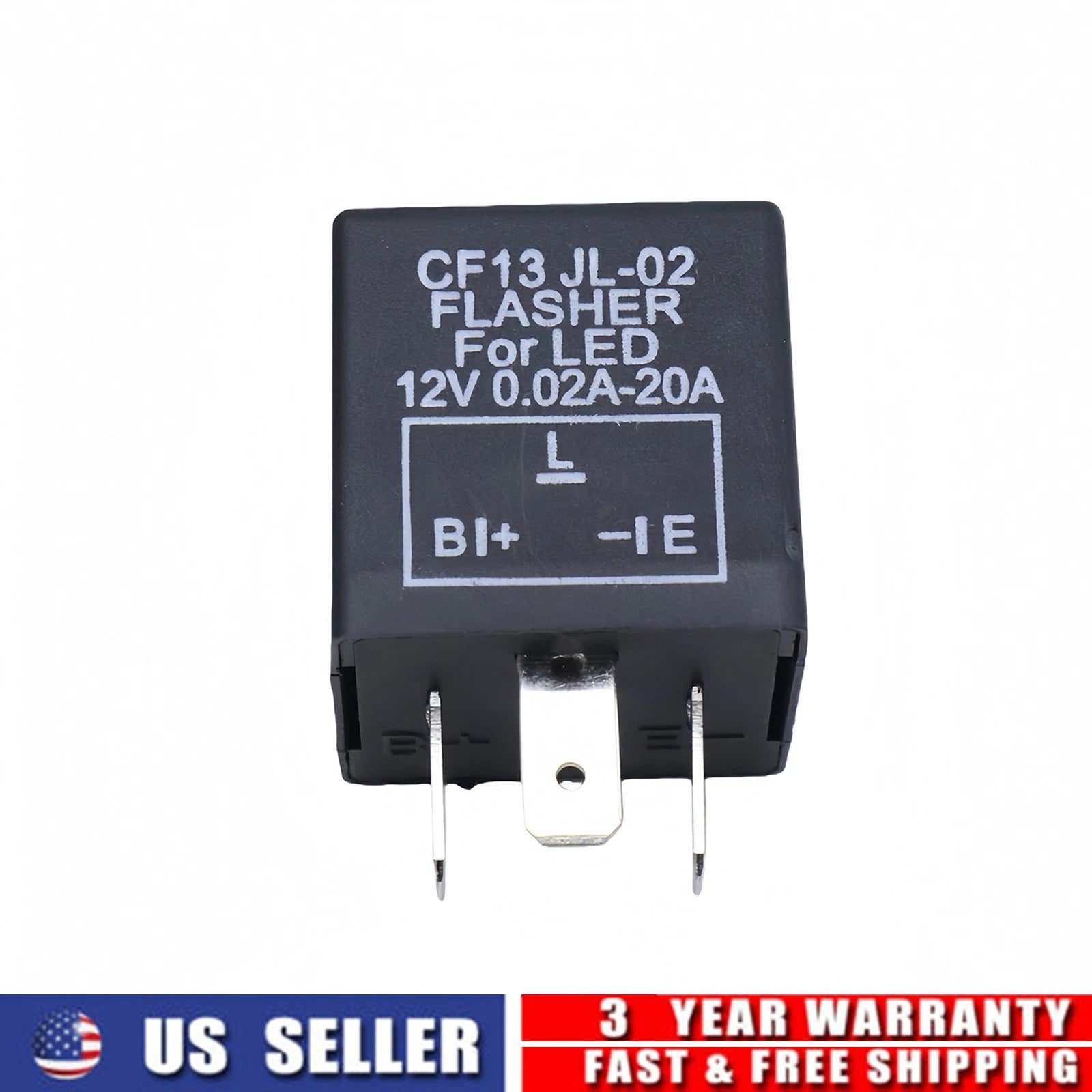 1 PC Car Flasher Relay #CF13 for LED Turn Signal Fix (Universal)