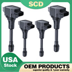 Set of 4 Ignition Coils for Nissan Rogue Altima Frontier Sentra FX50 UF549