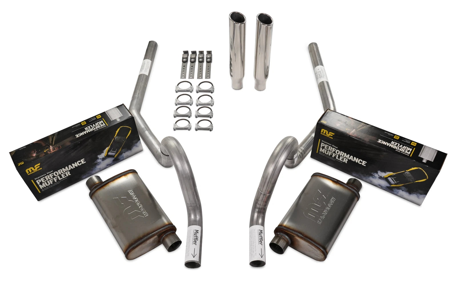 Dual Exhaust Kit for GM A Body (1964–1972) - 2.5" Stainless Rear Exit