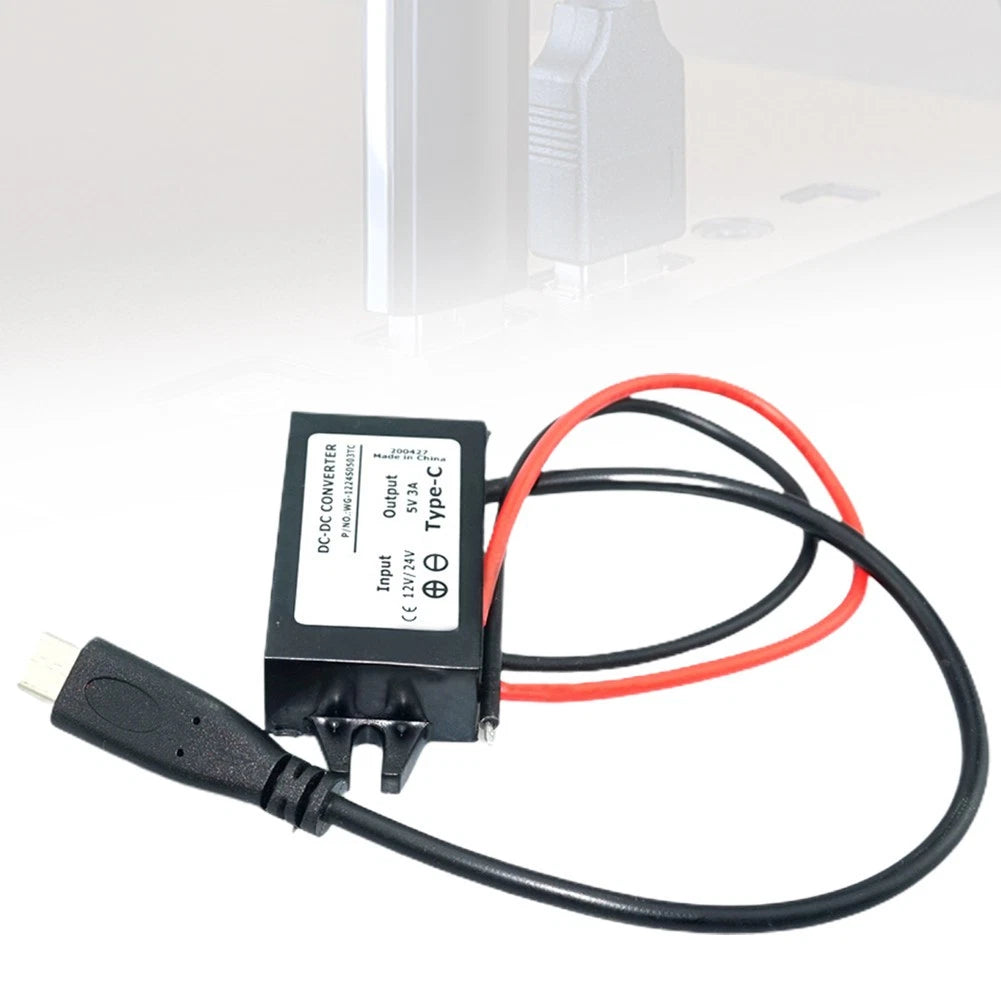 12V/24V to 5V DC-DC Step Down Converter Module USB Type-C Adapter