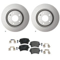 Hella Rear Rotors & Low-Met Disc Brake Pad Kit for Audi S4 (2004–2009)