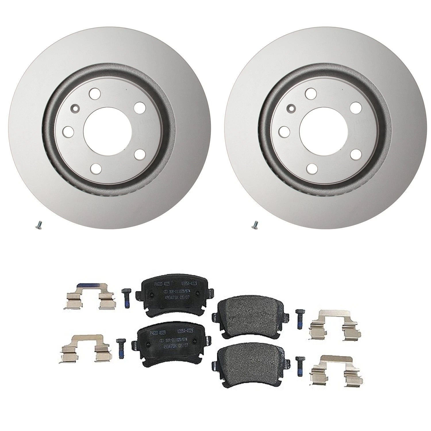Hella Rear Rotors & Low-Met Disc Brake Pad Kit for Audi S4 (2004–2009)