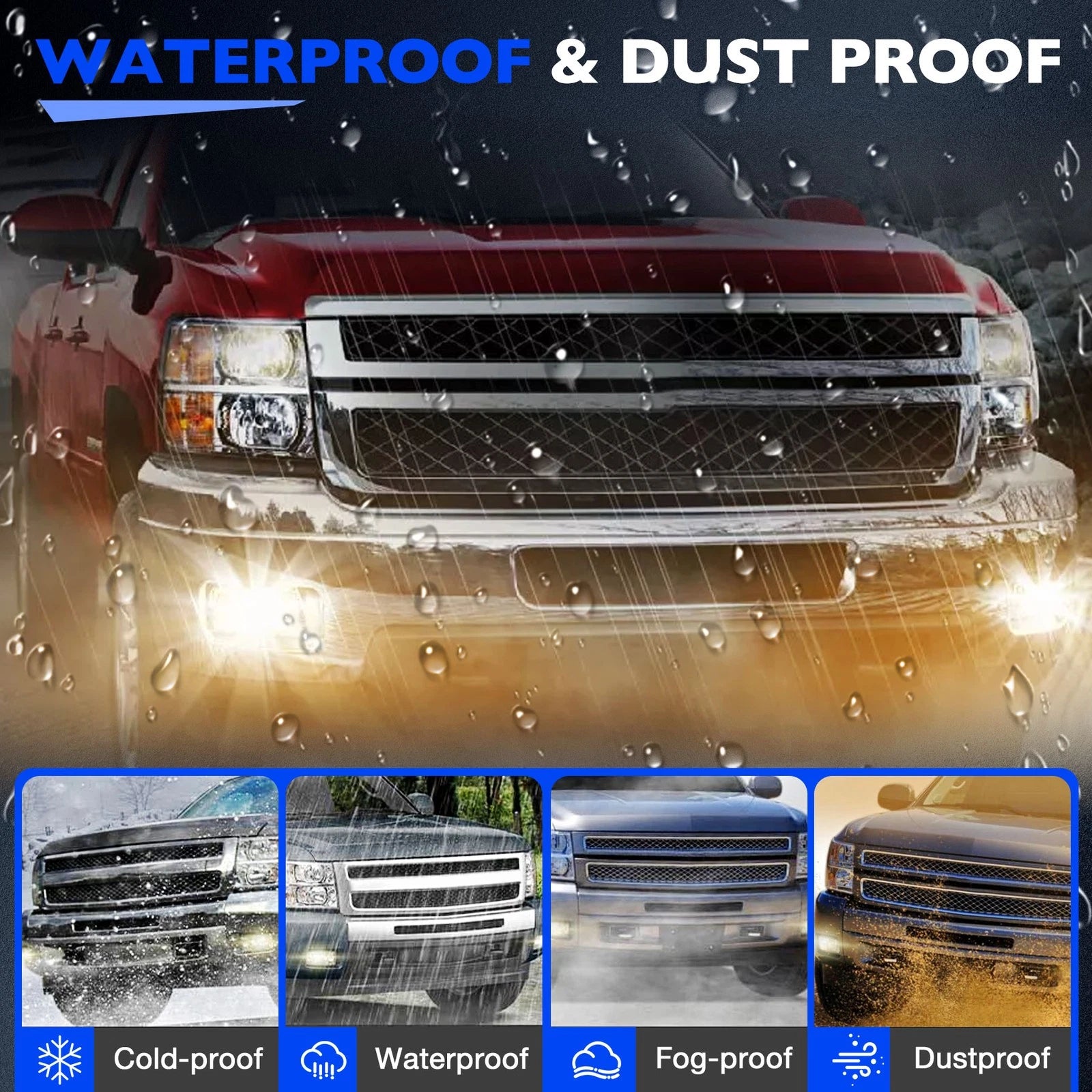 Bumper Fog Lights for Chevy Silverado 1500 2500 3500 Tahoe (2007–2015)