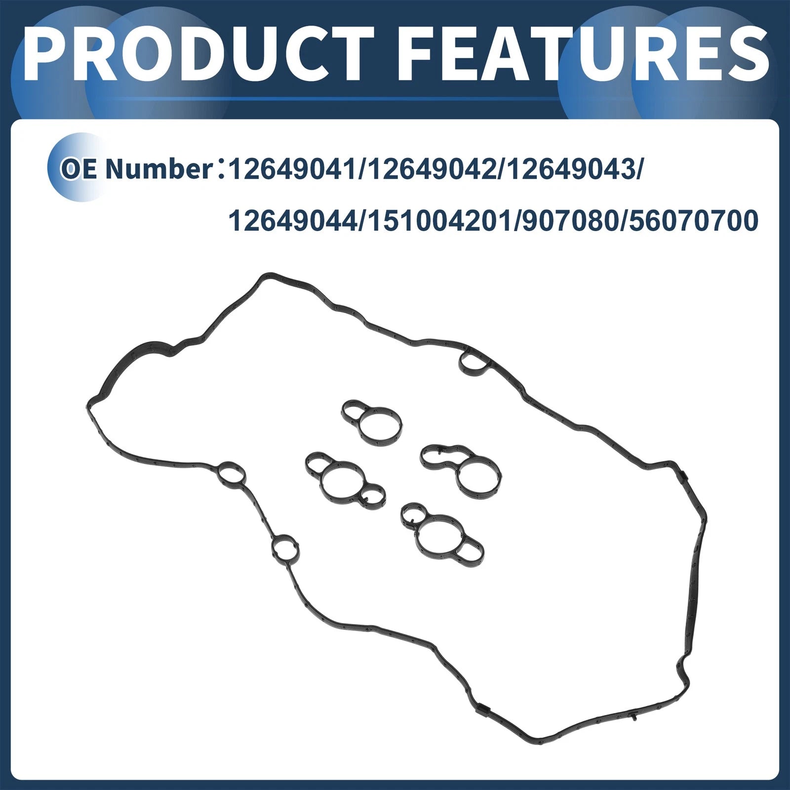 Valve Cover Gasket Set for Chevrolet Spark (2016–2021) 1.4L L4 12649041