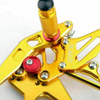 Adjustable Gold Rearset Foot Pegs for Kawasaki ZXR 400 Ninja (2018)