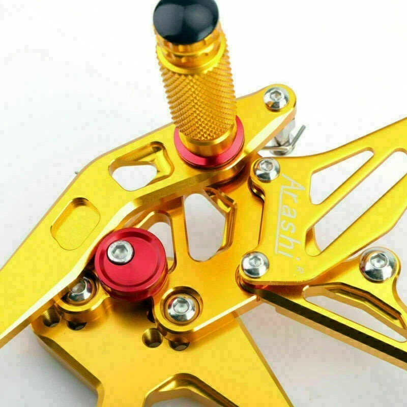 Adjustable Gold Rearset Foot Pegs for Kawasaki ZXR 400 Ninja (2018)