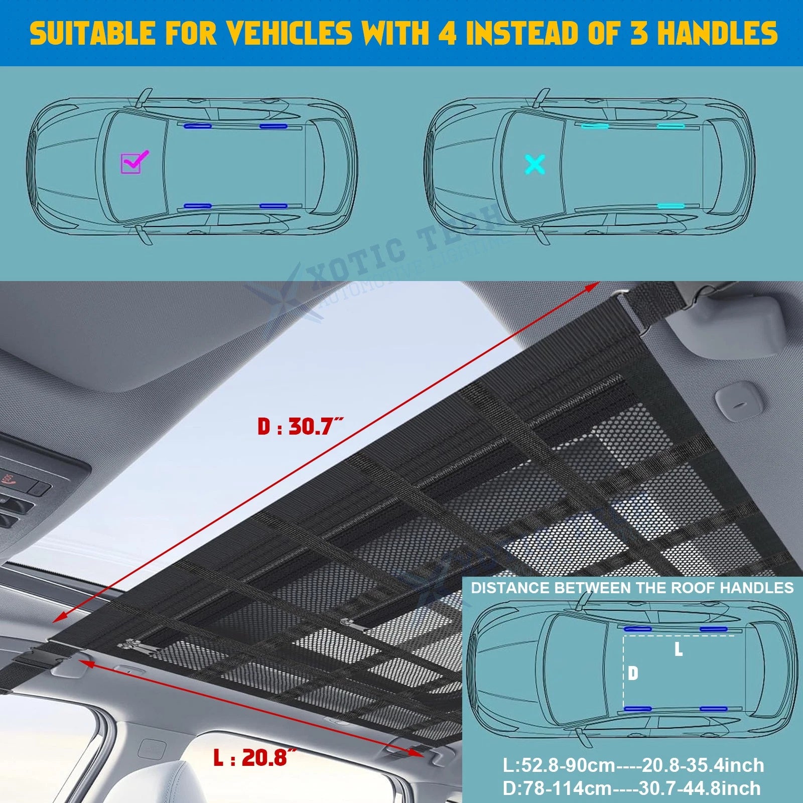 Roof Cargo Mesh Bag for Universal Road Trip (2012-2025)
