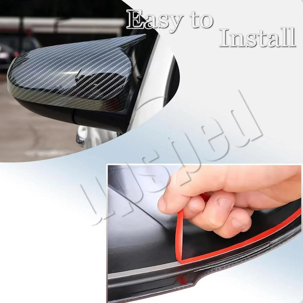 1 Pair Carbon Fiber Car Rearview Mirror Cap Cover Trim for Toyota Camry (2012–2017)