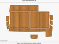 EVA Pad Faux Teak Deck Flooring Mat for Meridian 38 Swim Platform (2004)