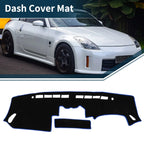 Dashboard Cover Mat for Nissan Fairlady Z33 350Z (2002–2008) Black Blue