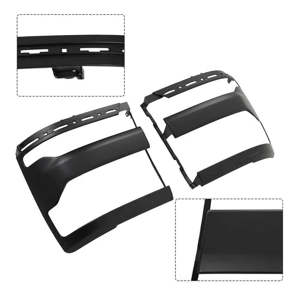 Headlight Trim Bezel Cover for Chevy Silverado 1500 (2016–2018) Black