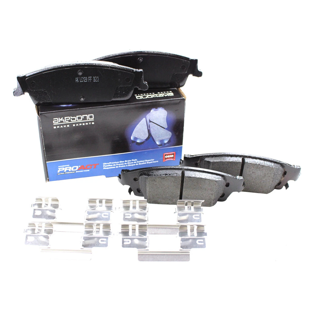 Set of 4 Akebono ProACT Rear Ceramic Slotted Brake Pads for Cadillac Chevrolet GMC