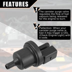 Vapor Canister Vacuum Solenoid Purge Valve for Volkswagen Audi (2006–2015) 06E906517A