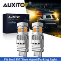 2X Amber LED Turn Signal Blinker Bulb 4157 3157 4057 for AUXITO