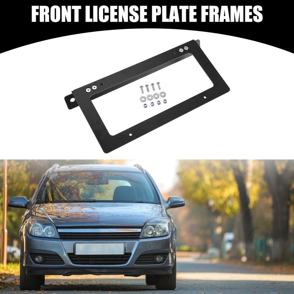Set of 2 Front License Plate Frames for Ford Bronco (2021–2022) Aluminum Black