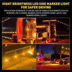 4PCS 17LED Watermelon Interior Dome Lights for Semi-Trailer (12V)