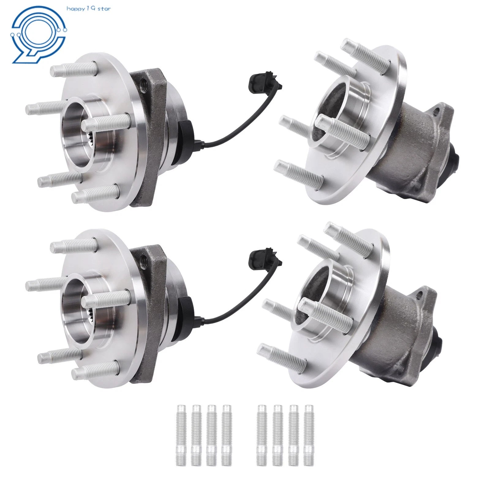 Set of 4 Wheel Hub Bearings for Chevrolet Malibu Pontiac G6 Saturn Aura (2008–2012)