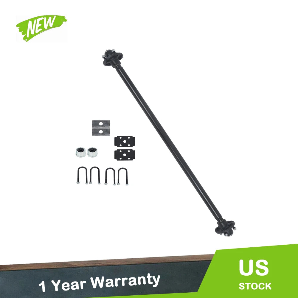 Trailer Axle 2000 lb 4 Lug 58" Hub Face Pitch with U-Bolt Kit