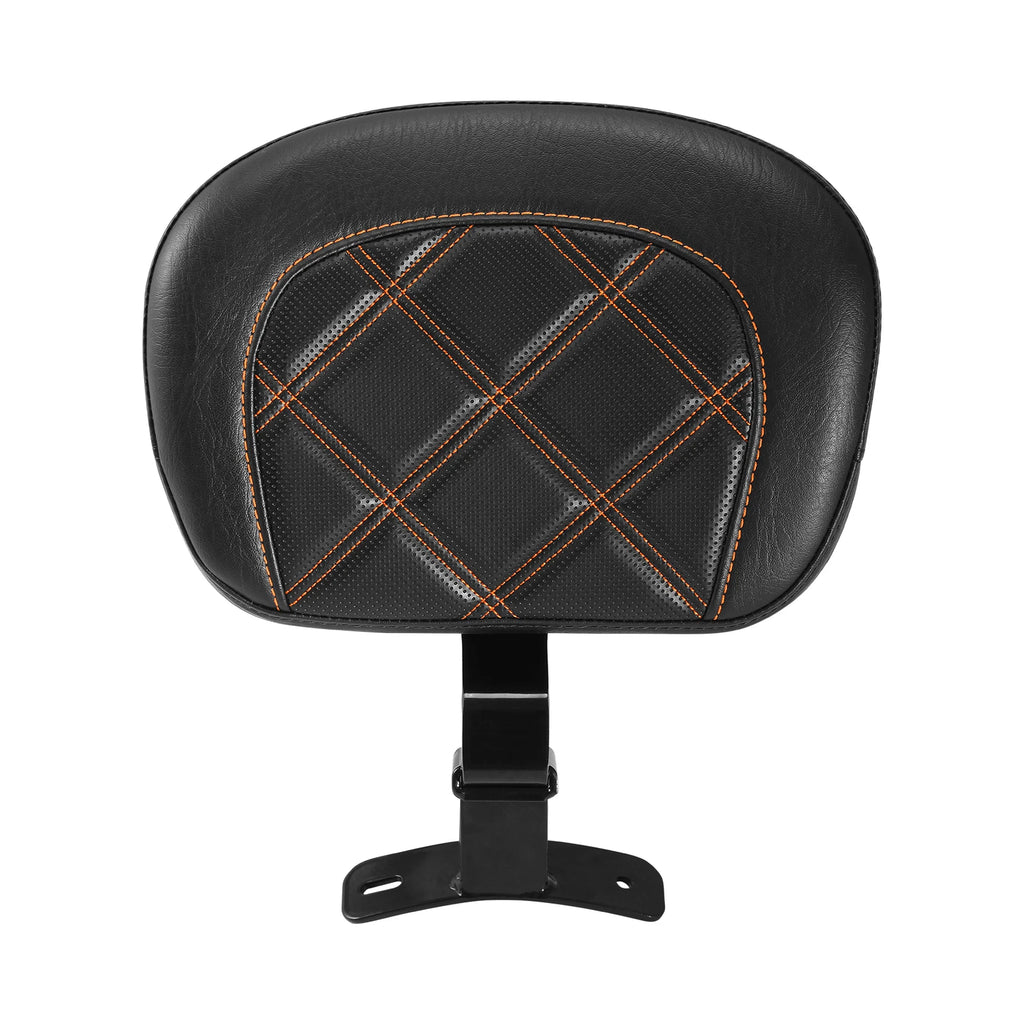 Front Driver Backrest Pad for Harley Road Glide (2009–2023) Black Orange