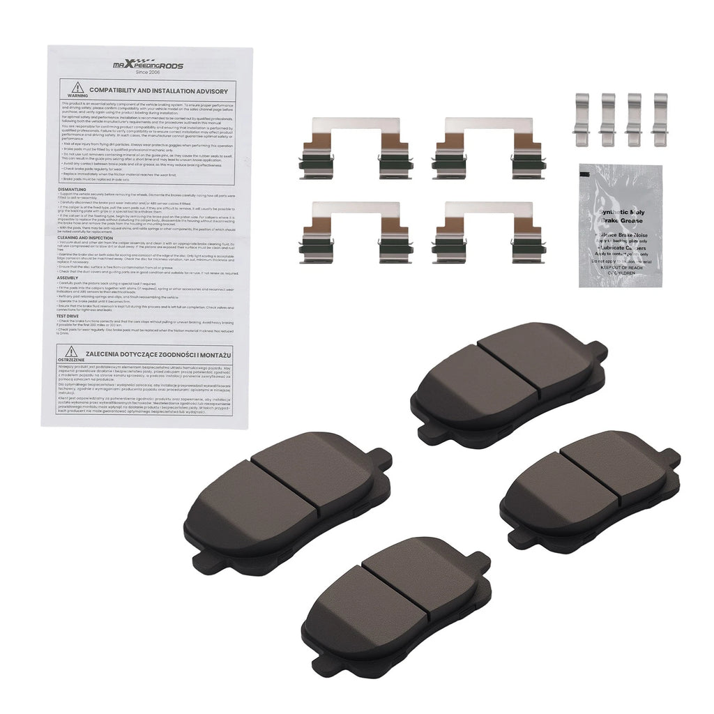 Front Ceramic Brake Pads Set for Pontiac Vibe/Toyota Corolla (2003–2008)