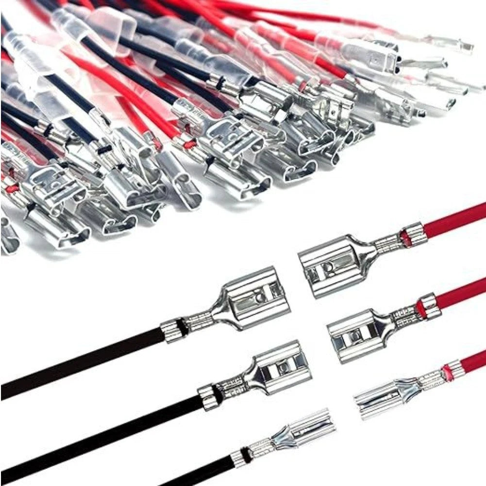 30pcs Speaker Connectors 2.8mm 4.8mm 6.3mm for Female