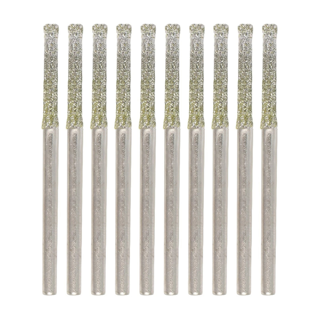 10PCS Glass Drill Bits 0.8-2.5mm with 2.35mm Shank for Jewelry Crafts