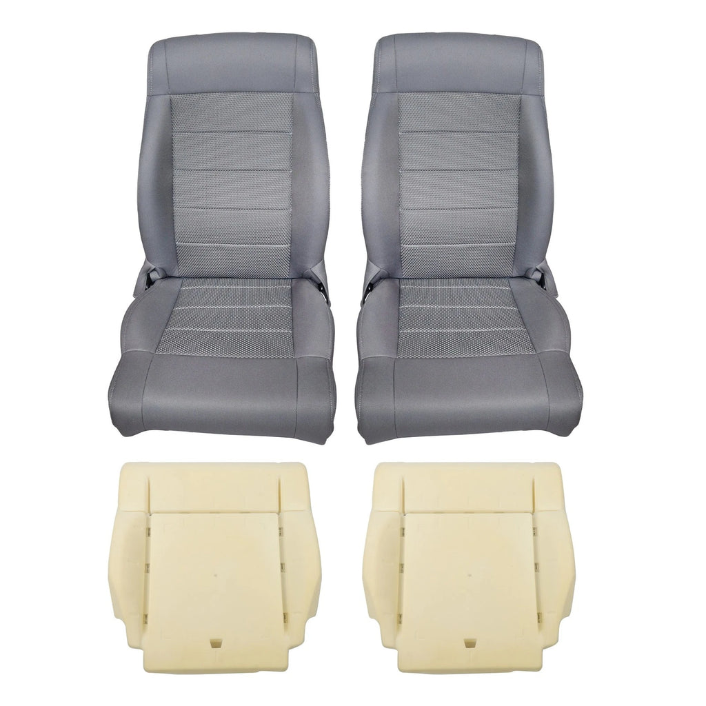 Set of 2 Seat Covers with Foam for Jeep Wrangler (2007-2012)