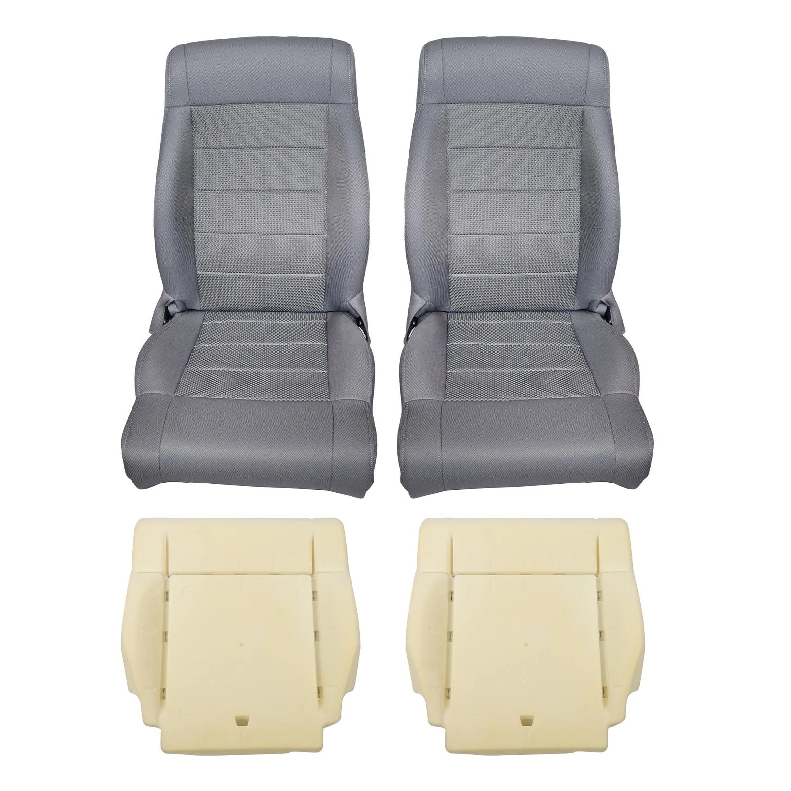 Set of 2 Seat Covers with Foam for Jeep Wrangler (2007-2012)