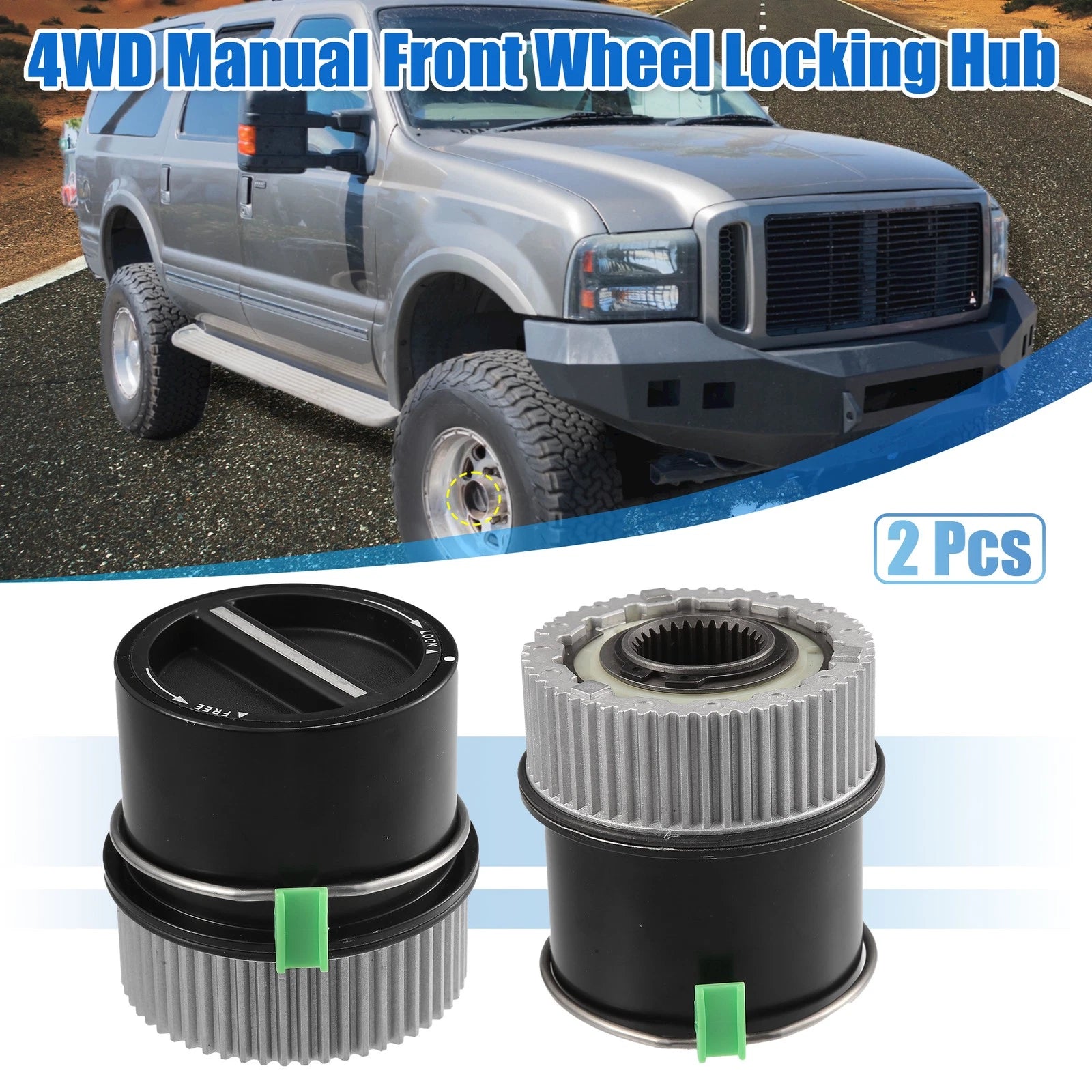 1 Pair Front Manual Wheel Locking Hub Axle Actuator 1C3Z-3B396-DA for Ford 4WD 