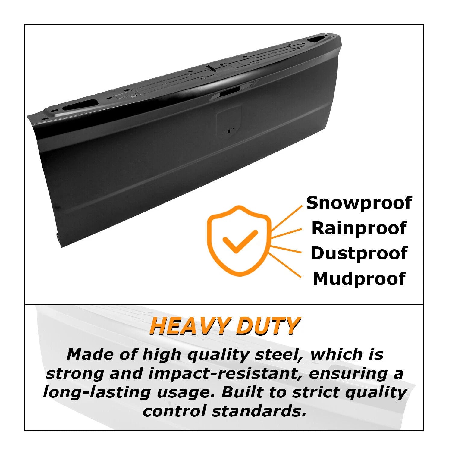 Rear Primed Tailgate for Ram 2500 2009–2018 / Ram 1500 Classic 2019–2022