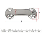 Set of 4 Stainless Steel Pad Eye Plates for Boat and RV Cargo