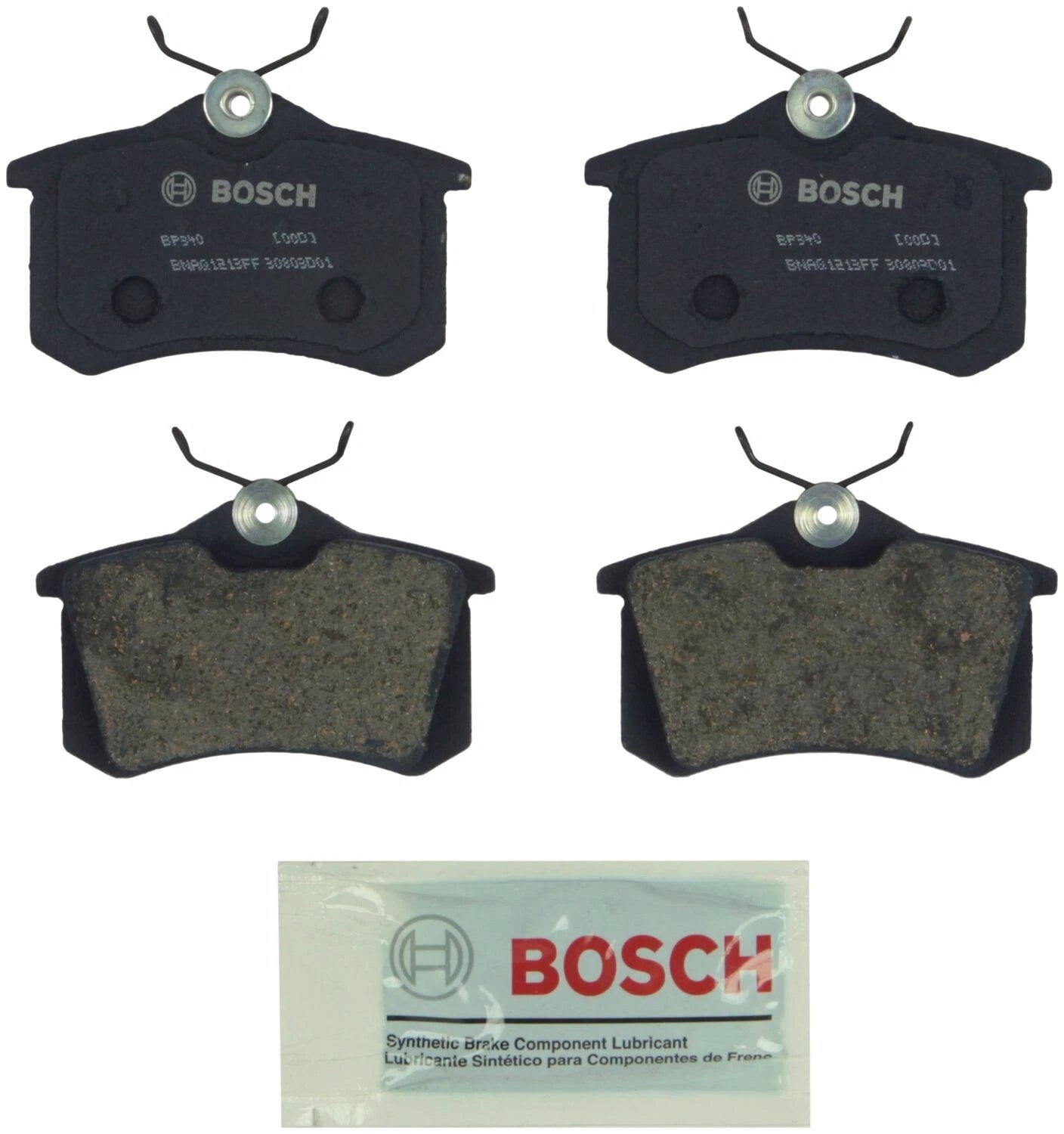 Set of 4 Rear Brake Pads for Audi A3 A4 A6 A8 Quattro VW Beetle Golf (Bosch 1J0698451R)