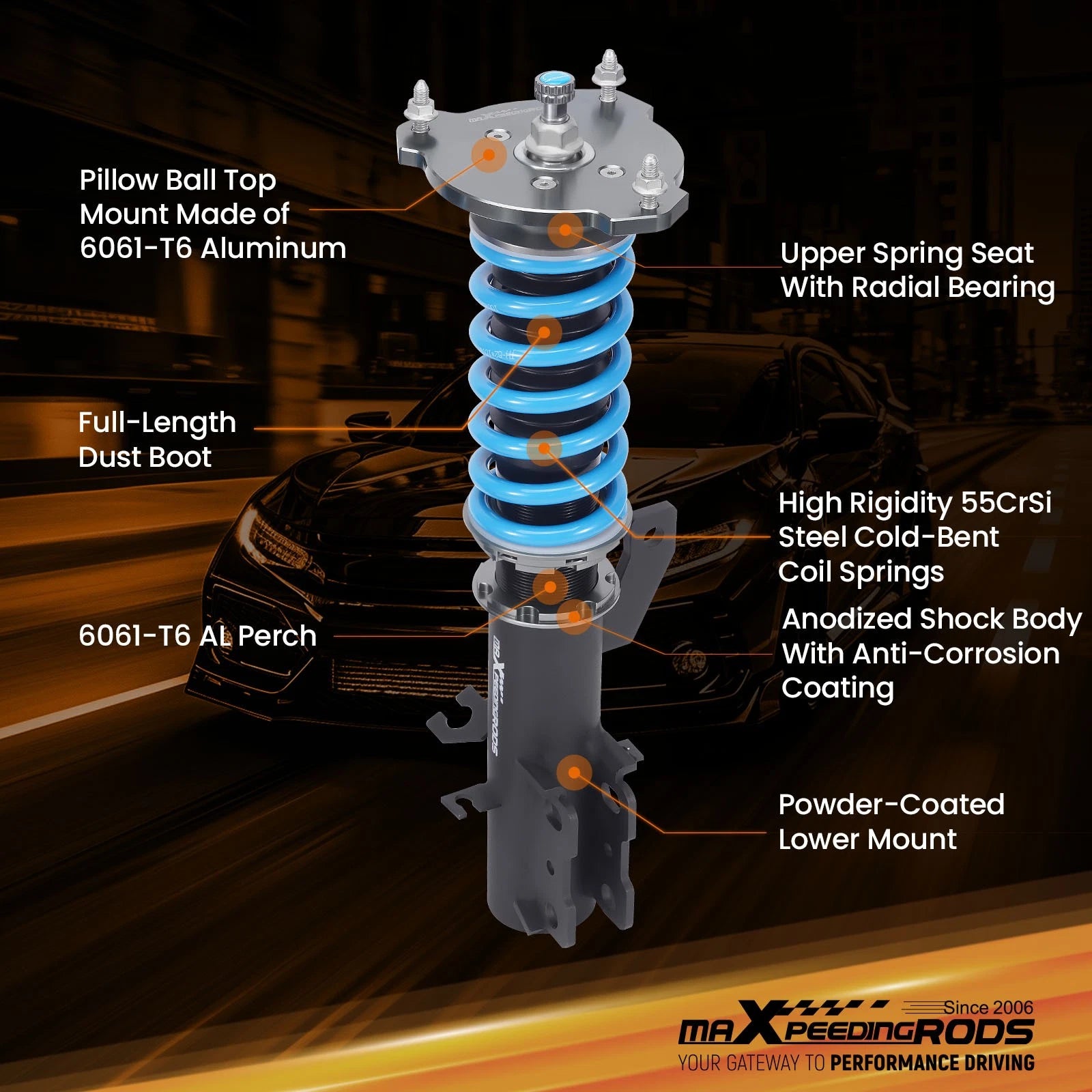 Coilovers 24 Way Damper Lowering Kit for Nissan Cube Z12 (2009-2014)