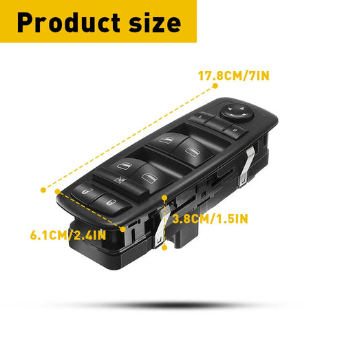 1 Master Power Window Door Switch for Dodge Charger Chrysler 300 (2015–2019) Black