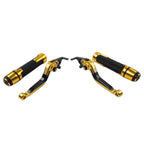 Gold Extendable Brake Clutch Levers Grip Set for Ducati Monster (2009-2015)