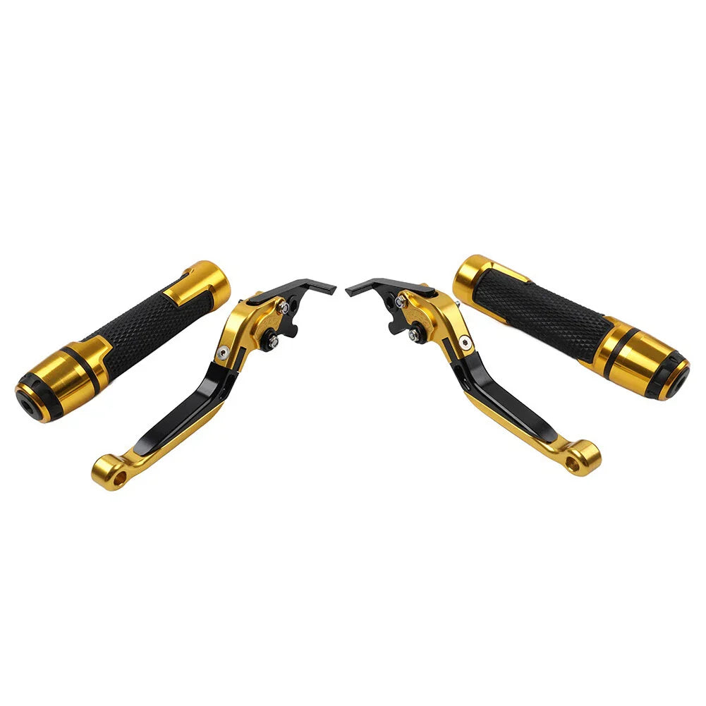 Gold Extendable Brake Clutch Levers Grip Set for Ducati Monster (2009-2015)