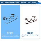 Set of 5 Air Condition Outlet Vent Trim Covers for Kia Forte K3 (2019–2024) Black