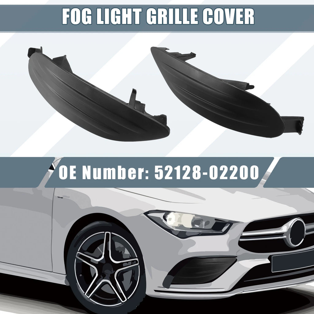 1 Pair Fog Light Grille Cover for Toyota Corolla (2014–2019) 52128-02200 52127-02170