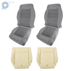 Set of 2 Cloth Seat Covers with Foam Cushion for Jeep Wrangler (2007–2012)