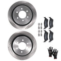 Set of 4 Rear Brake Rotors and Pads for Ford F-150 (2012–2020) S-5418 D1602