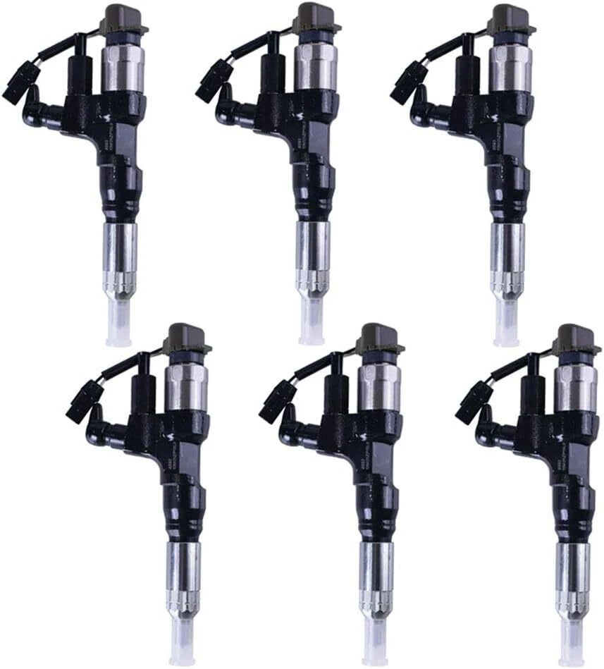 6X Common Rail Injectors 095000-6590 23670-E0010 for Hino J08E (2008–2015)
