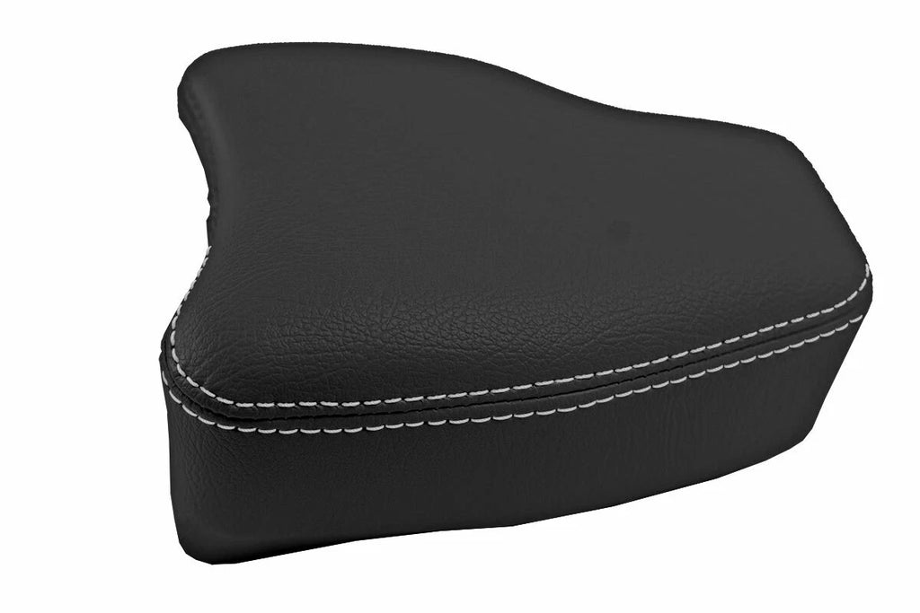 Leather Console Lid Cover for Subaru BRZ Scion GRS Toyota (2013–2020) White Stitch