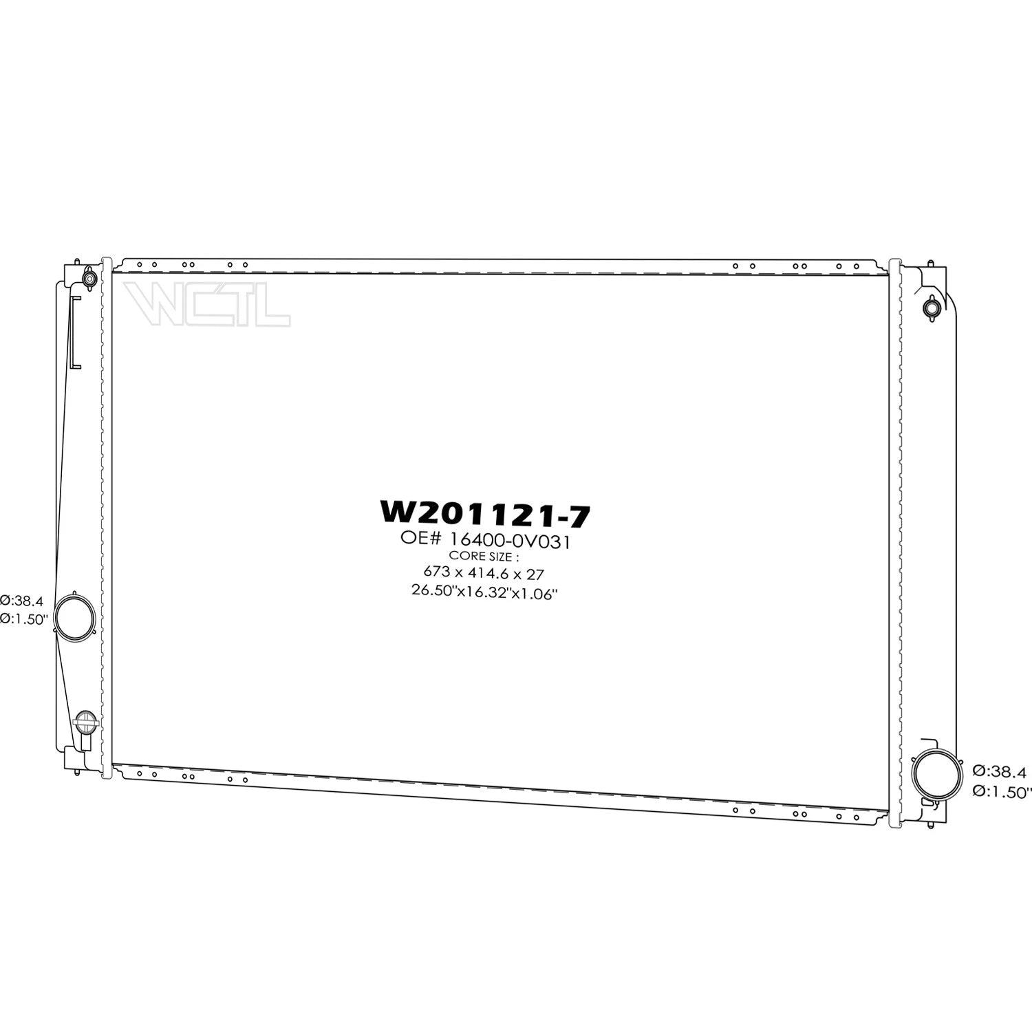 Replacement Plastic Radiator for Toyota RAV4 (2016–2018)