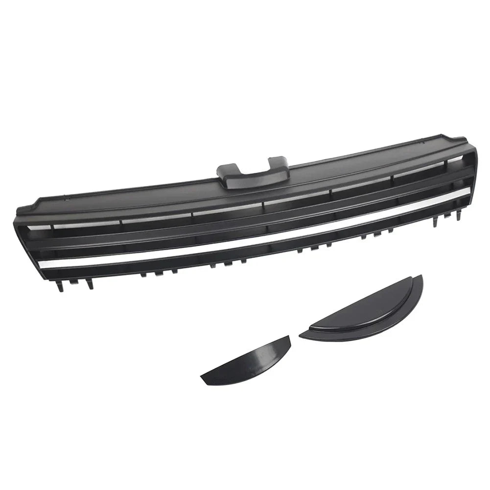 Front Bumper Upper Grille w/ Silver Trim for VW Golf Sportwagen (2015-2017)