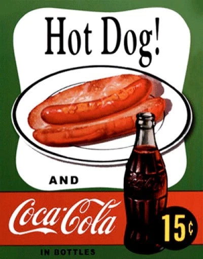 Vintage Tin Metal Sign for Coca Cola (1960–1969)