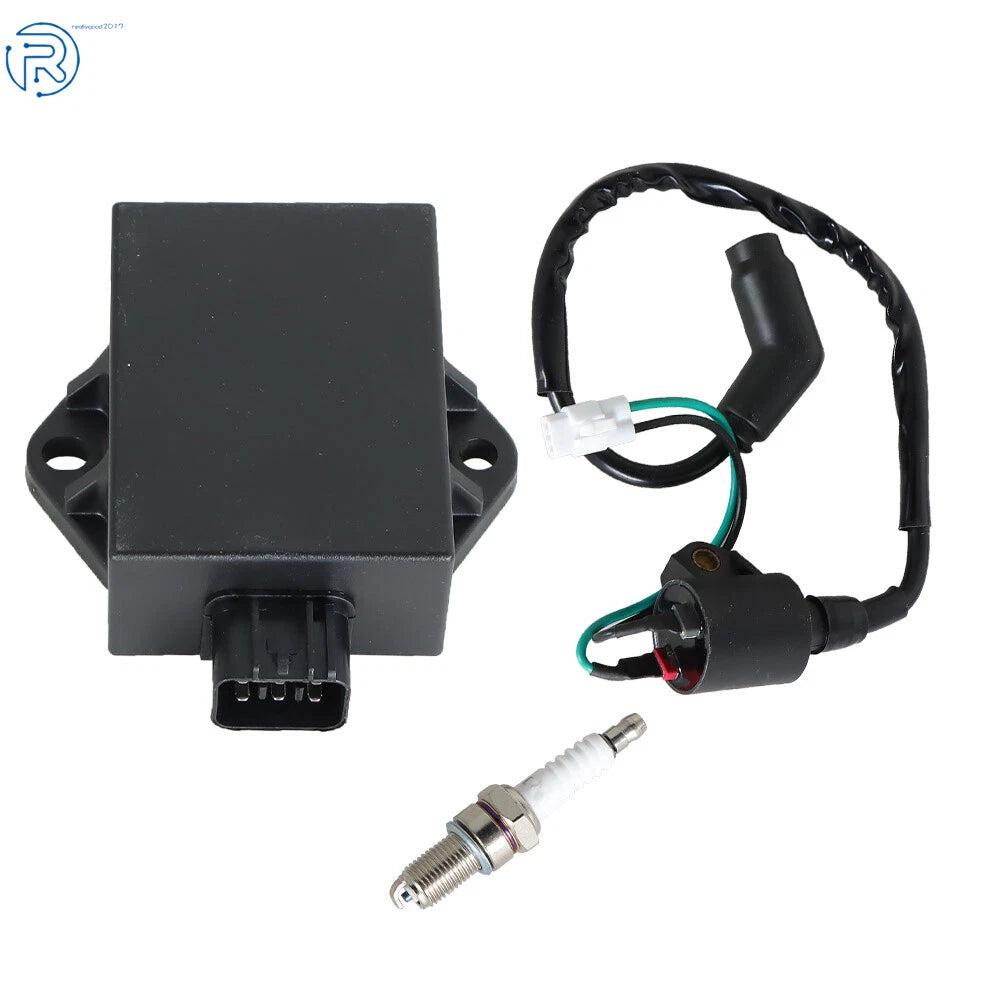 CDI Box Ignition Coil & Spark Plug for Polaris Hawkeye 300 (2007–2011)