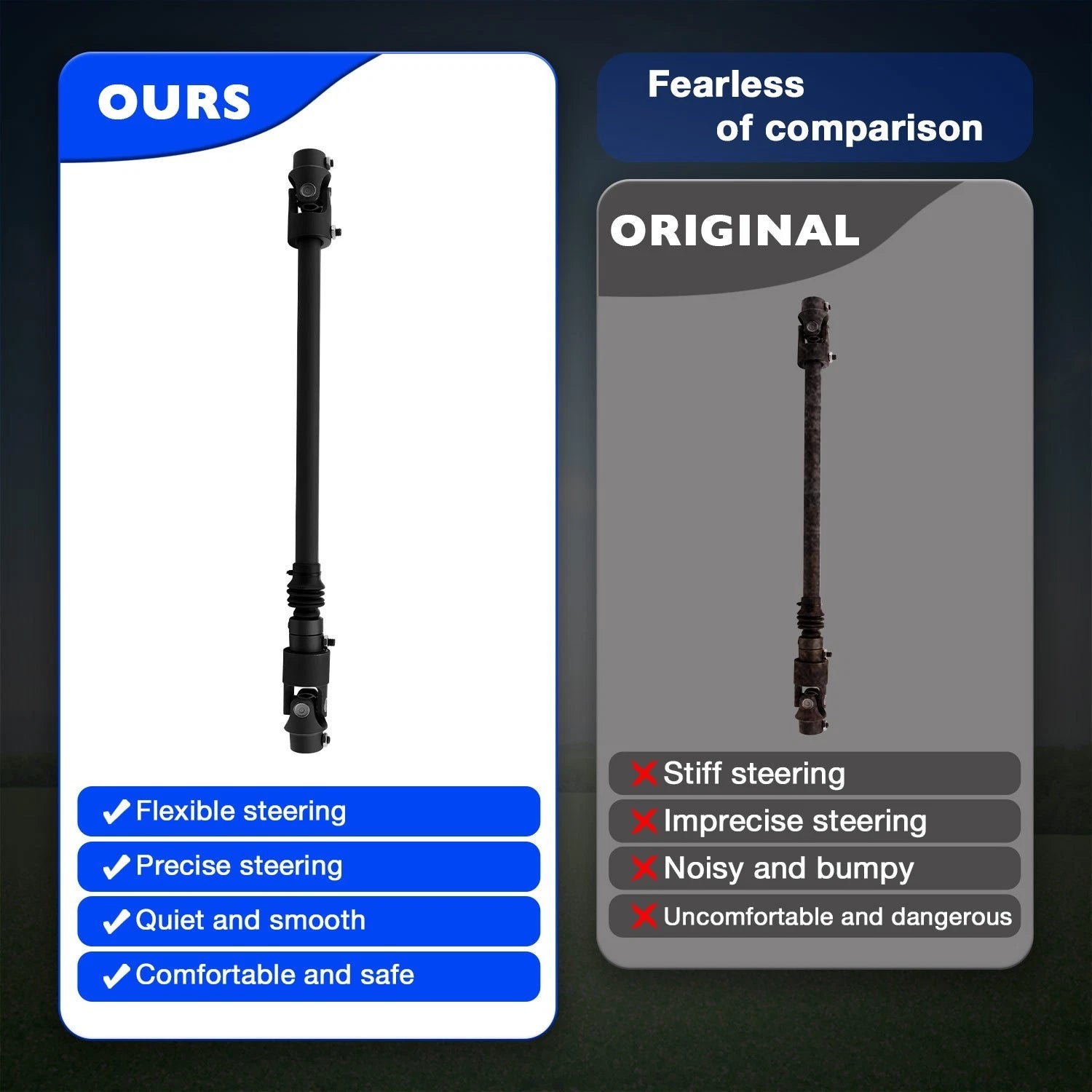 Telescopic Steering Shaft 000950 for Dodge Ram 1500 2500 3500 (1995–2002)